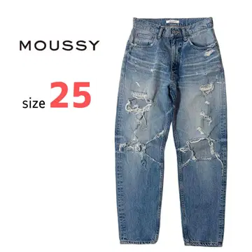 moussy 마우지 데님 팬츠 데미지 가공 보이즈 25
