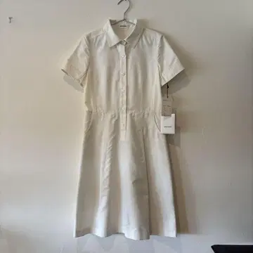 피에르 카르뎅 화이트 셔츠 원피스 반팔