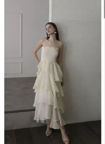 maison celon frilly tiered dress