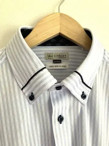 아이셔츠, 슬림핏 LL 사이즈 i-shirt 스트라이프 패턴 와이셔츠