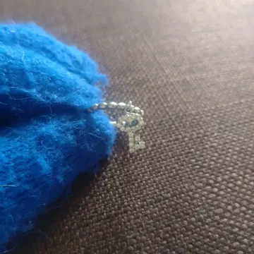 실버 열쇠 참 반지 약 2.5cm