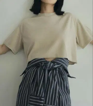 anuke/Pile Compact T-shirts/아이보리