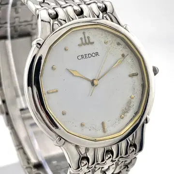 [작동] SEIKO CREDOR 손목시계 라운드 여성용 실버