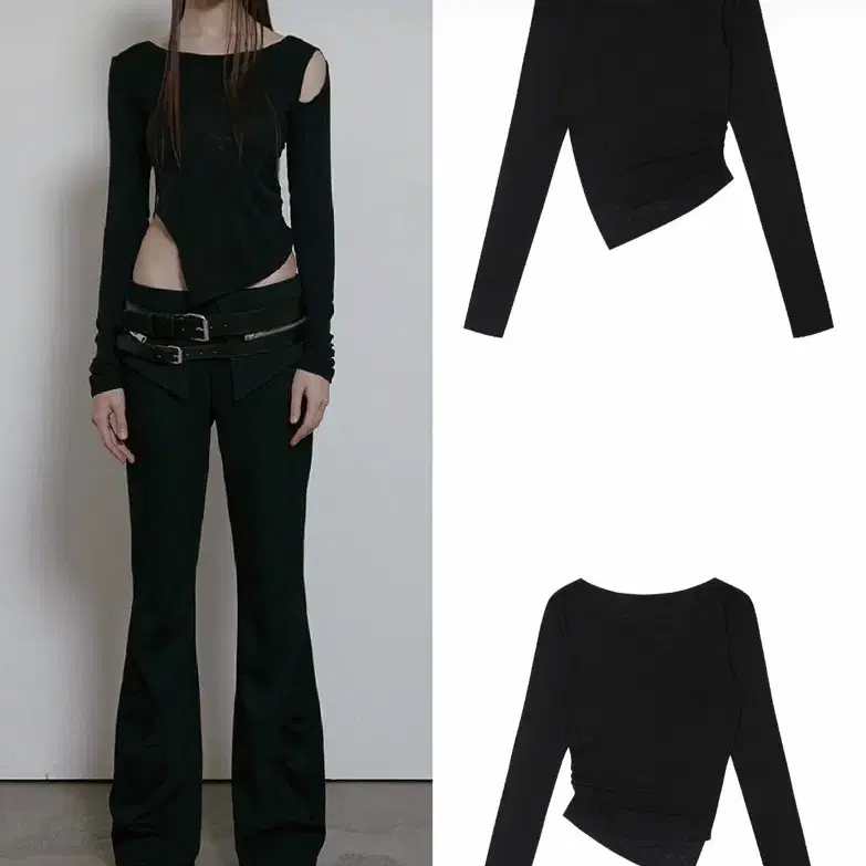★BOHEMIAN SEOUL★ [CROP VER] PRINTED LONG SLEEVE★関税込★ BOHEMIAN SEOUL | 보헤미안서울 Bohemian Seoul Deep U-neck
