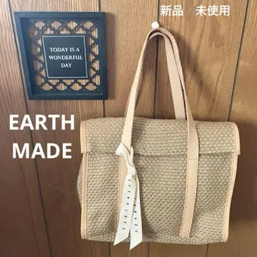 새상품 EARTH MADE 어스 메이드 여름 백 베이지 토트백