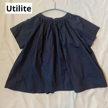 유틸리티 코튼 플레어 블라우스 다크 네이비 2way 원사이즈