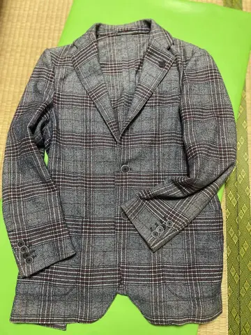 LARDINI 그레이 계열 체크 무늬 테일러드 자켓 44 사이즈