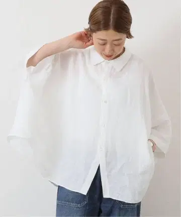 린넨 오버 사이즈 셔츠 화이트