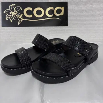 새상품급 COCA 코카 더블 벨트 비쥬 통굽 스포츠 샌들 22.5