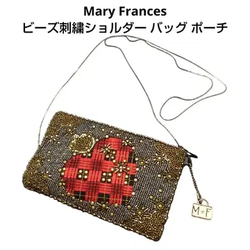 Mary Frances 멜리 프란시스 비즈 자수 숄더 백 파우치