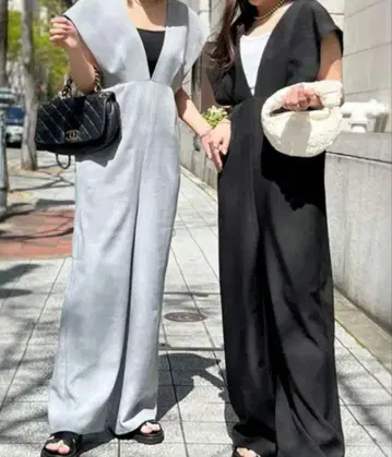 그레이 깔끔 오버롤 살로펫 팬츠 오피스 데이트