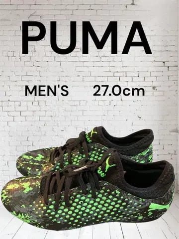PUMA 축구 스파이크 27.0cm 남성용 블랙 x 그린 멋있음
