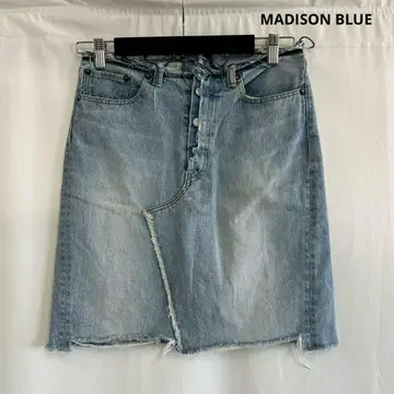 MADISON BLUE 데미지 데님 스커트 리메이크