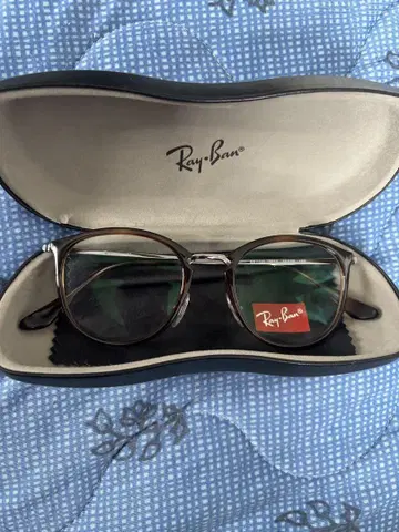Ray-Ban 라운드 안경 갈색
