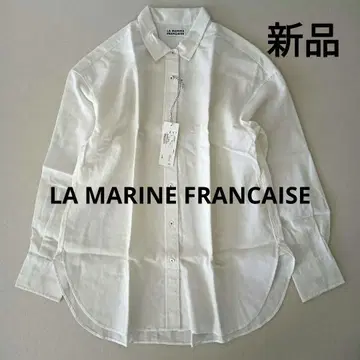 택 포함 새상품 LA MARINE FRANCAISE 린넨 블라우스 M