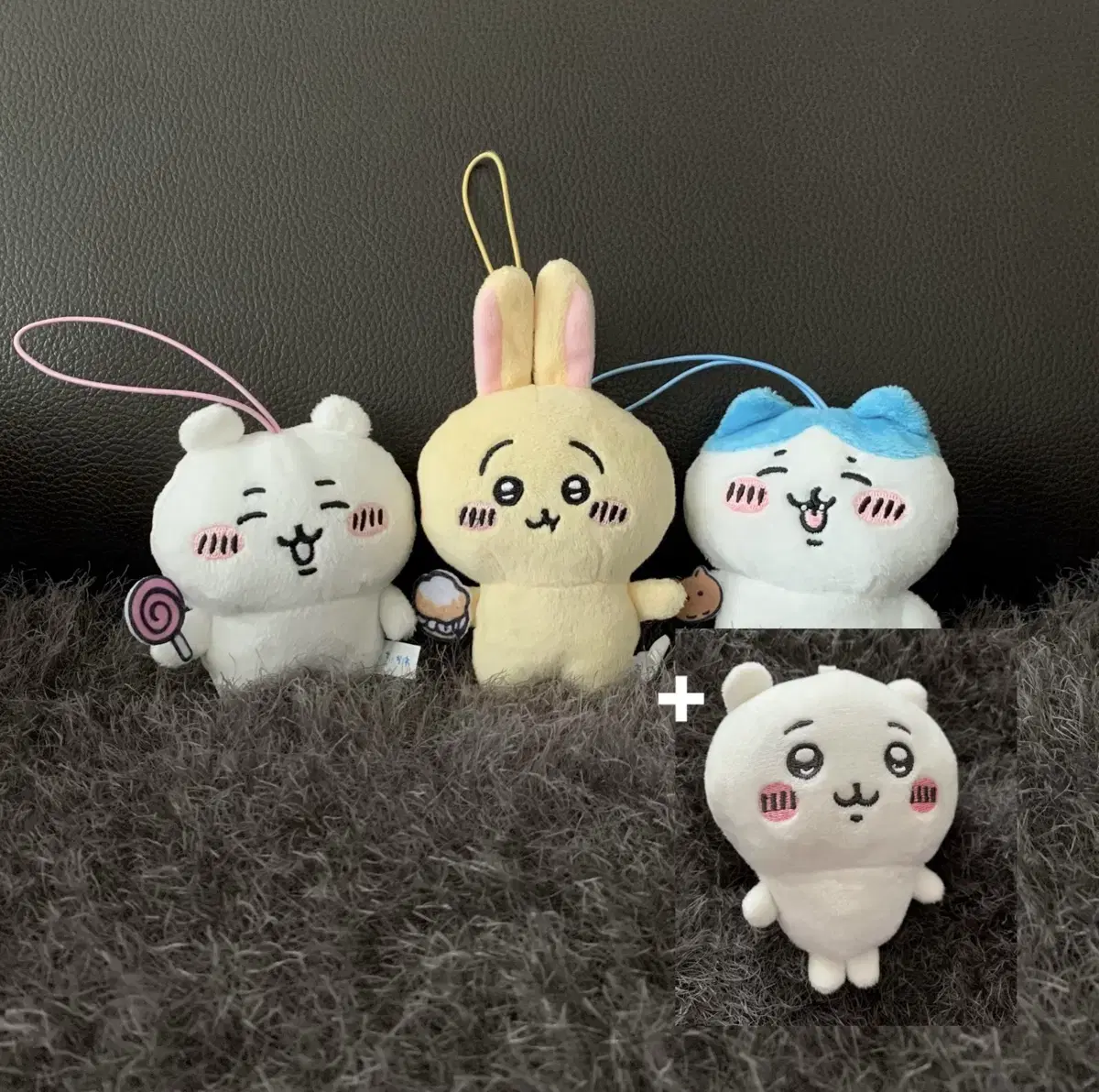(4종일괄세트)먼작귀 치이카와 우사기 하치와레 인형키링