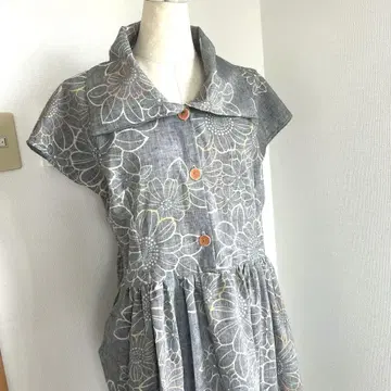 유카타 리메이크 빅 옷깃 원피스 레트로