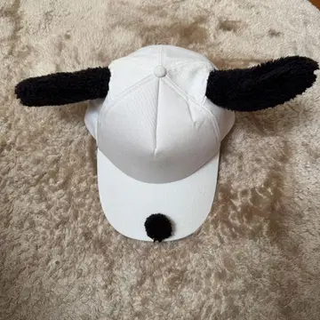 스누피 개 귀 캡