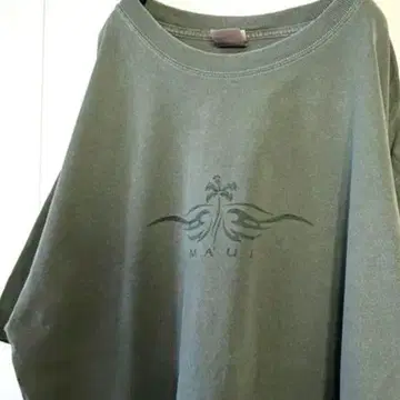 앤빌 MAUI 로고 티셔츠 2XL 그린 구제 의류