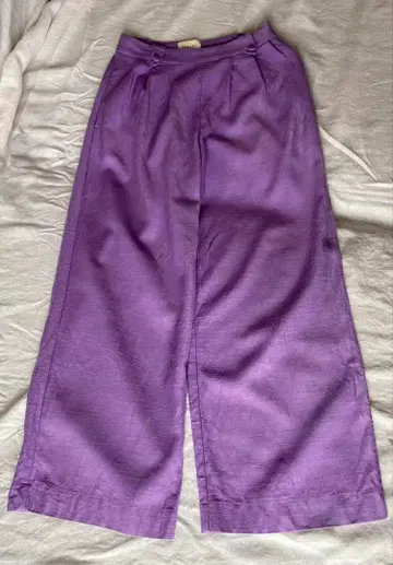 Sezane 퍼플 와이드 팬츠