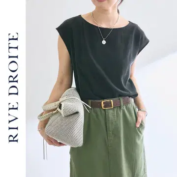 새상품 RIVE DROITE 리브 드와 실크 블라우스 블랙 검정