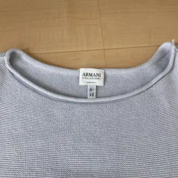 ARMANI 라이트 그레이 크루넥 스웨터 L