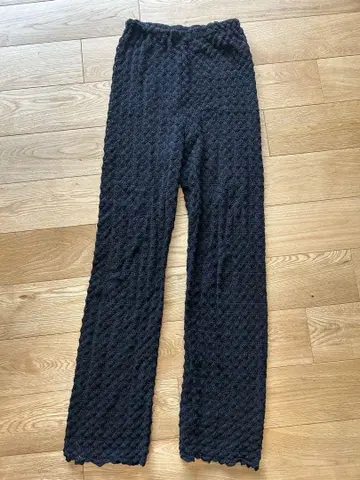 steven alan 코튼 레이스 니트 팬츠 블랙