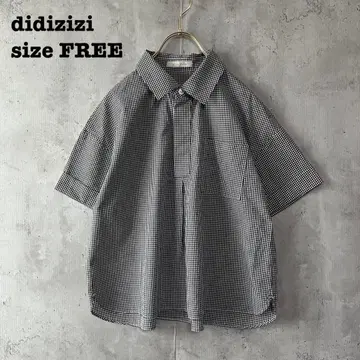 didizizi 디디지 지 깅엄 체크 반팔 셔츠 F 면 새상품급