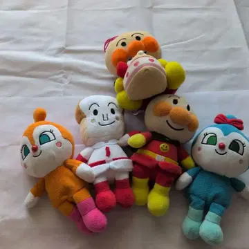 호빵맨 봉제 인형 5개 세트