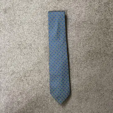 BROOKS BROTHERS 실크 넥타이 파랑과 노랑