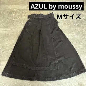 AZUL by moussy 아즈 데님 스커트 블랙 M
