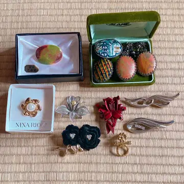 브로치 세트 NINA RICCI 구타야야키 정리품 빈티지 쇼와 레트로