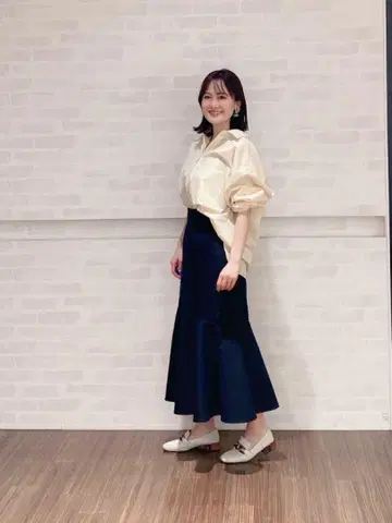 새상품급 PLST 플라스테 코튼 블렌드 치노 하이웨스트 머메이드 스커트