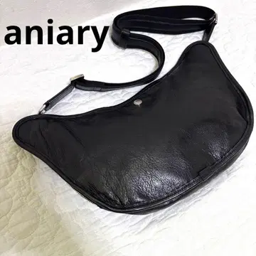 aniary 바디백 가죽 스웨이드 초승달 숄더 사선 가케