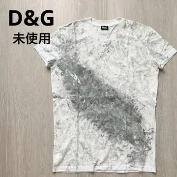 [택 없음 미사용품] D&G 남성용 레어 반팔 티셔츠 화이트