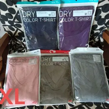 유니클로 DRY COLOR T-SHIRT 3색 V넥 2색 세트