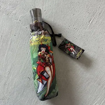 미사용 에드 하디 접이식 우산