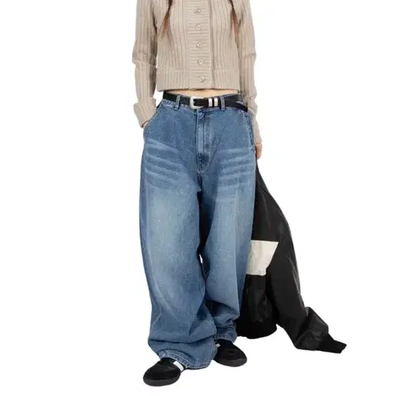 ★ROCKCAKE★FAYE DAMAGE JEANS MUSINSA公式 | ROCKCAKE Faye Damage Jeans - Black