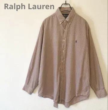 Ralph Lauren 버튼 다운 긴팔 체크 무늬 셔츠