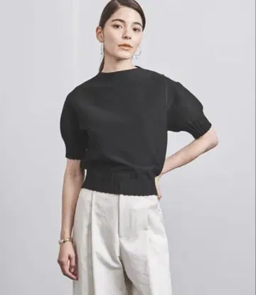 UNITED ARROWS P 불규칙 리브 니트 썸머 니트