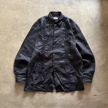 00's BOHIO 긴팔 쿠바 셔츠 블랙
