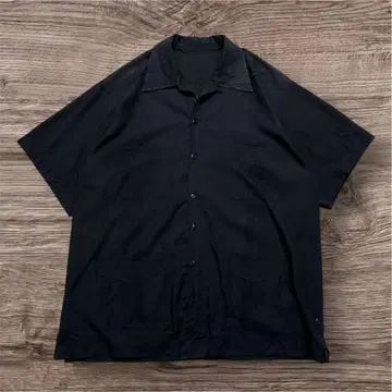 반팔 쿠바 셔츠 XL 상당 블랙 검정 오픈 카라 박스 6630