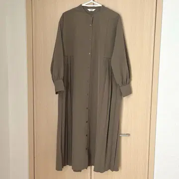 BEAMS HAERT 카키 셔츠 원피스 긴팔