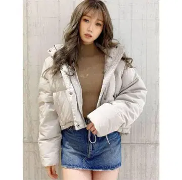 GYDA 인조 가죽 숏 다운