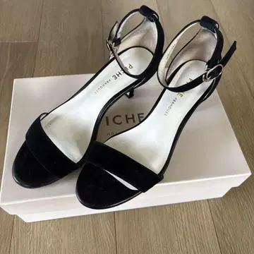 ABAHOUSE PICHE 앵클 스트랩 샌들 블랙 23cm