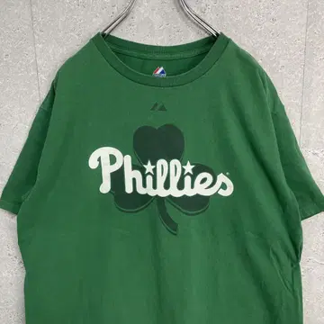 피아델피아 필리스 팀 로고 빅 프린트 MLB 티셔츠 L