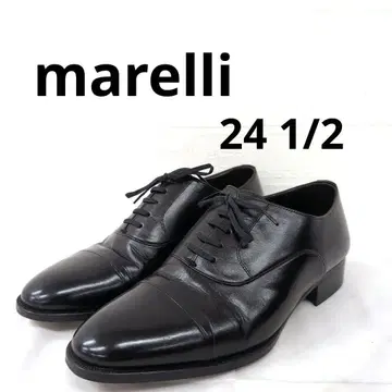 226 1 marelli 블랙 가죽 레이스업 신발
