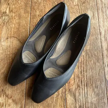 일본제 블랙 플랫슈즈 23cm 4E