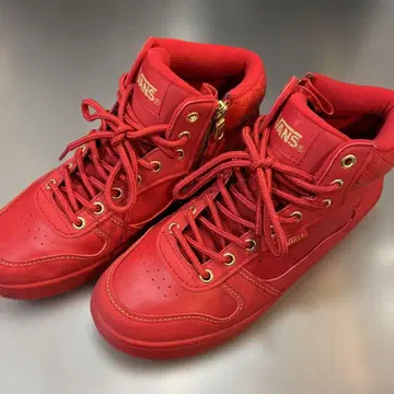VANS 레드 하이컷 스니커즈 27.5cm