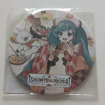유키 미쿠 2024 윙 베이 오타루 한정판 SNOW MIKU 빅 캔뱃지